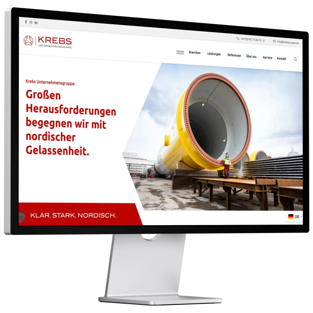Krebs Unternehmensgruppe Wordpress Webdesign Referenz